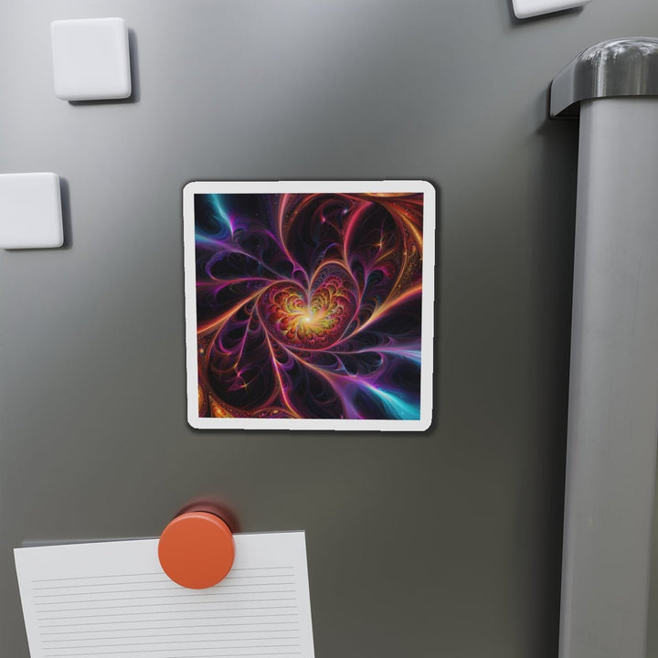 Cosmic Vibrant Heart - Die-cut Magnet - Home Decor - g(0D·IO) - 6 × 6" - Die-Cut - 1 pc