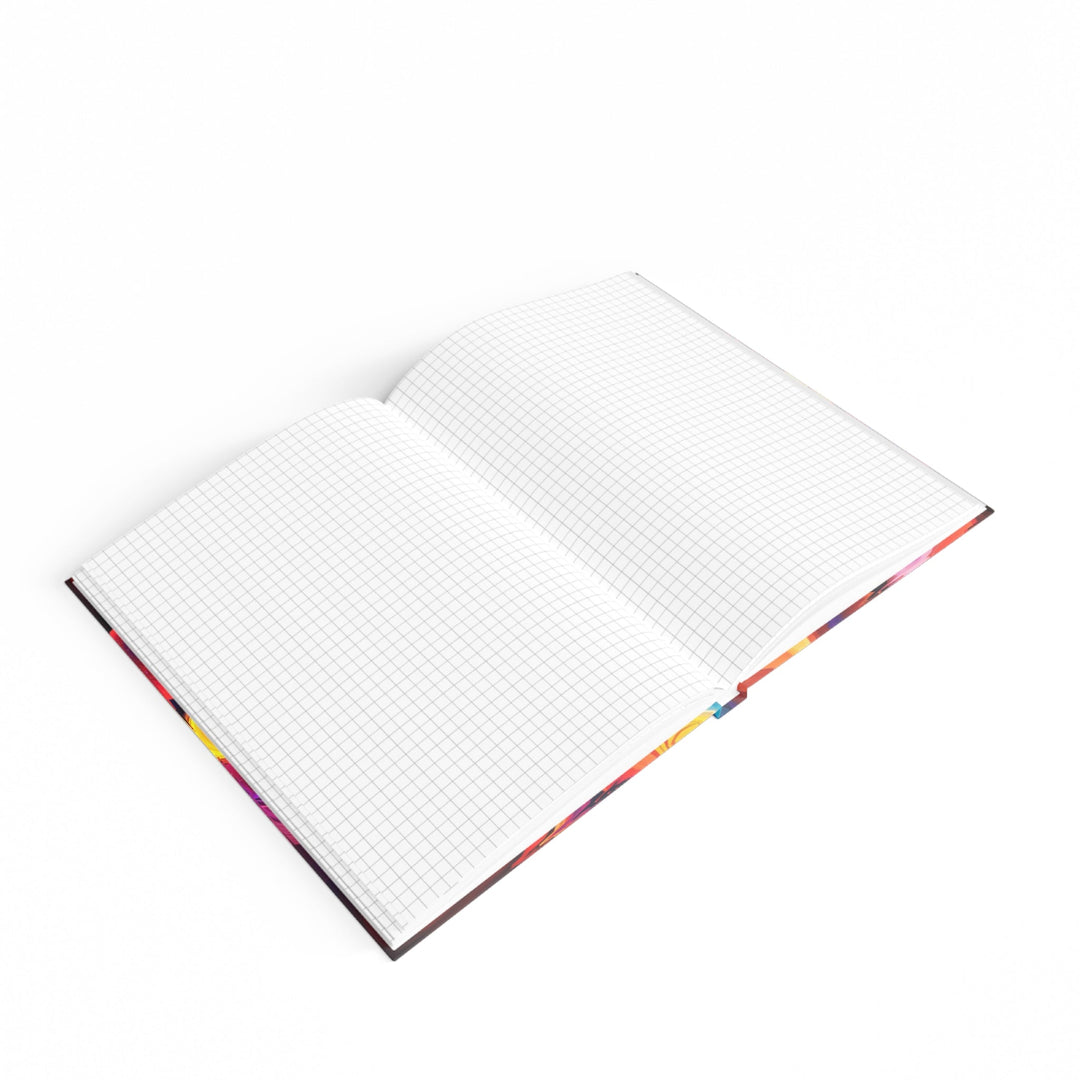 Cosmic Vibrant Heart - Hard Backed Journal - Paper products - g(0D·IO) - Graph - A5 - White