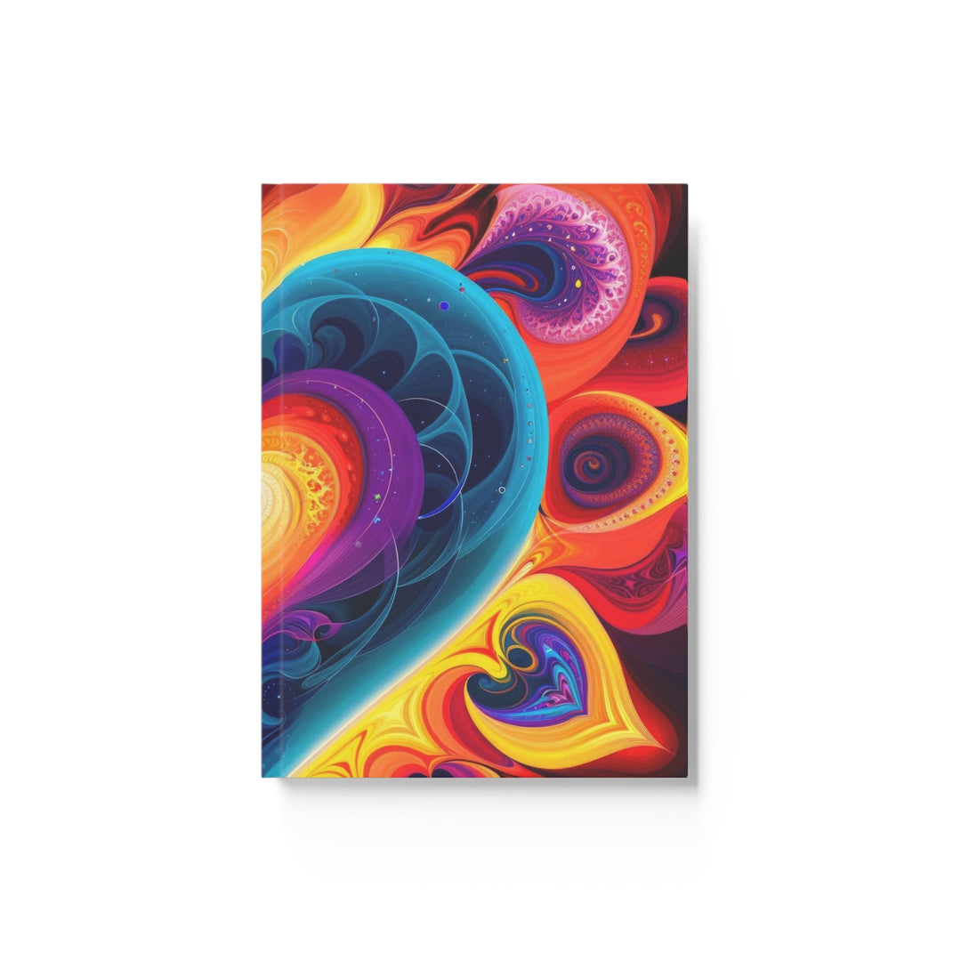 Cosmic Vibrant Heart - Hard Backed Journal - Paper products - g(0D·IO) - Graph - A5 - White