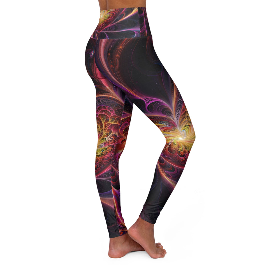 Cosmic Vibrant Heart - High Waisted AOP Yoga Leggings - All Over Prints - g(0D·IO) - XS - -