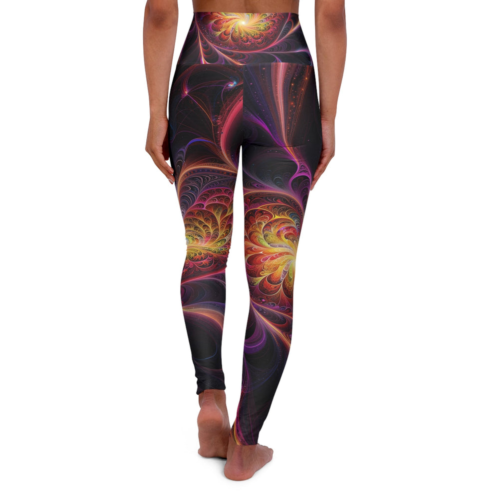 Cosmic Vibrant Heart - High Waisted AOP Yoga Leggings - All Over Prints - g(0D·IO) - XS - -