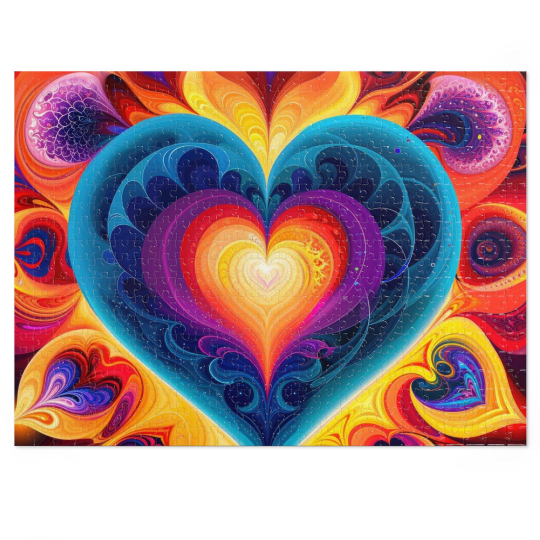 Cosmic Vibrant Heart - Jigsaw Puzzle (100, 252, 500, 1000 pieces) - Puzzle - g(0D·IO) - 20.5" × 15" (500 pcs) - -