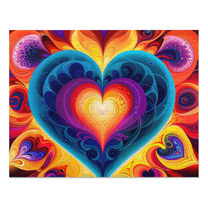 Cosmic Vibrant Heart - Jigsaw Puzzle (100, 252, 500, 1000 pieces) - Puzzle - g(0D·IO) - 14" × 11" (252 pcs) - -