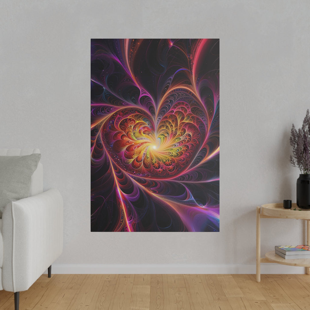 Cosmic Vibrant Heart - Matte Canvas - Canvas - g(0D·IO) - 32" x 32" (Square) - 0.75'' -