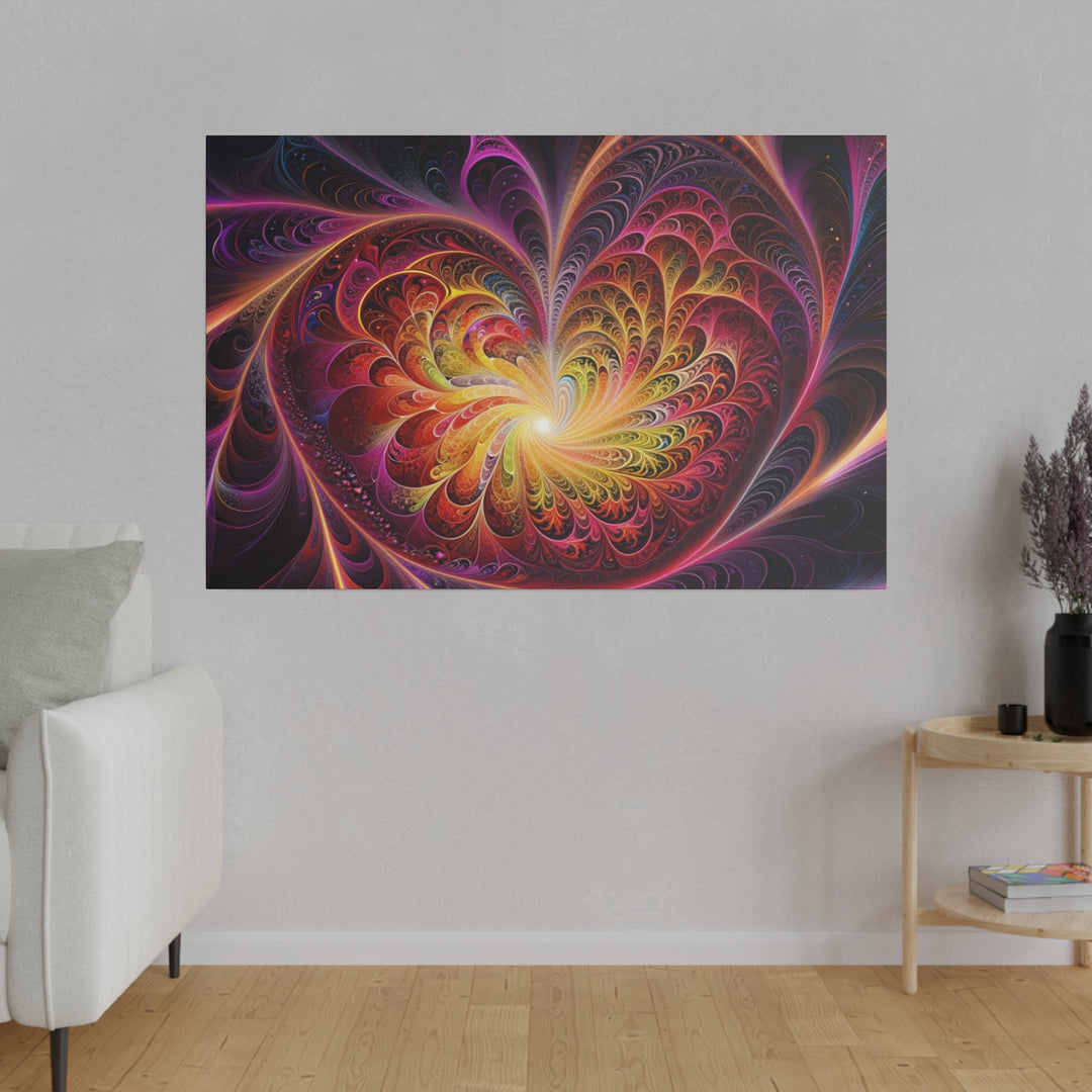 Cosmic Vibrant Heart - Matte Canvas - Canvas - g(0D·IO) - 32" x 32" (Square) - 0.75'' -