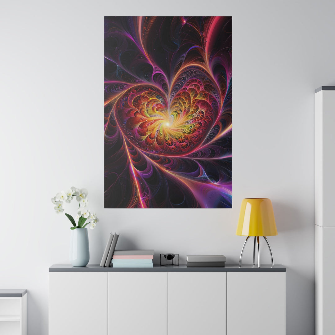 Cosmic Vibrant Heart - Matte Canvas - Canvas - g(0D·IO) - 32" x 32" (Square) - 0.75'' -