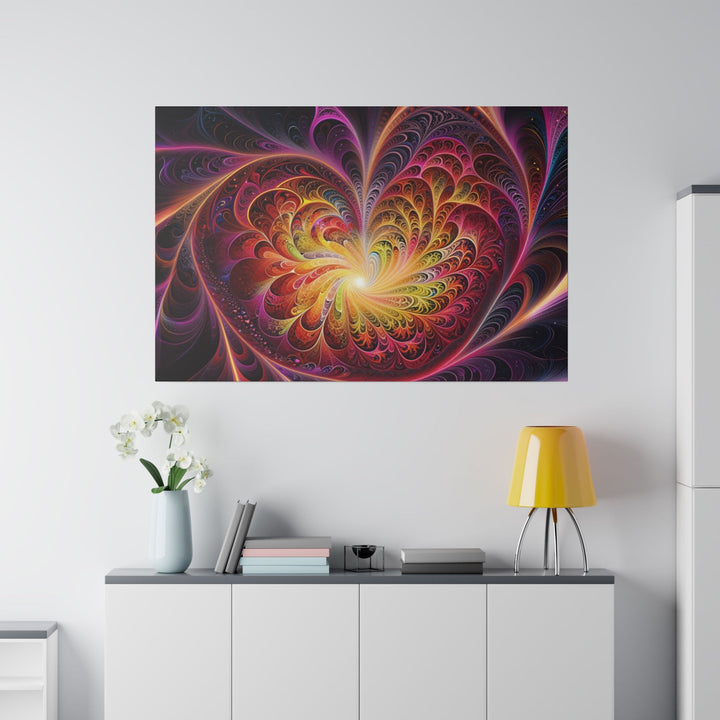 Cosmic Vibrant Heart - Matte Canvas - Canvas - g(0D·IO) - 32" x 32" (Square) - 0.75'' -