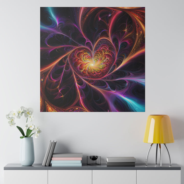 Cosmic Vibrant Heart - Matte Canvas - Canvas - g(0D·IO) - 32" x 32" (Square) - 0.75'' -