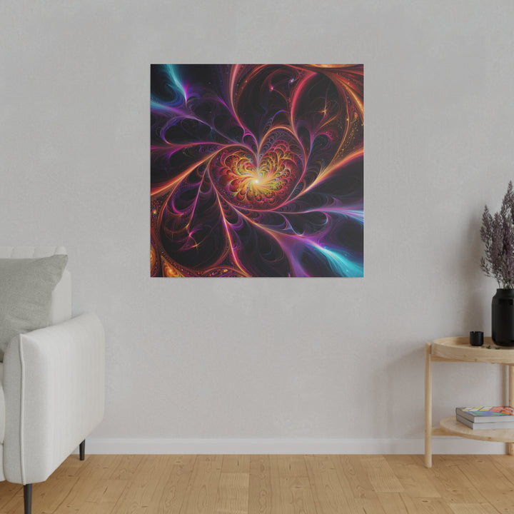 Cosmic Vibrant Heart - Matte Canvas - Canvas - g(0D·IO) - 32" x 32" (Square) - 0.75'' -