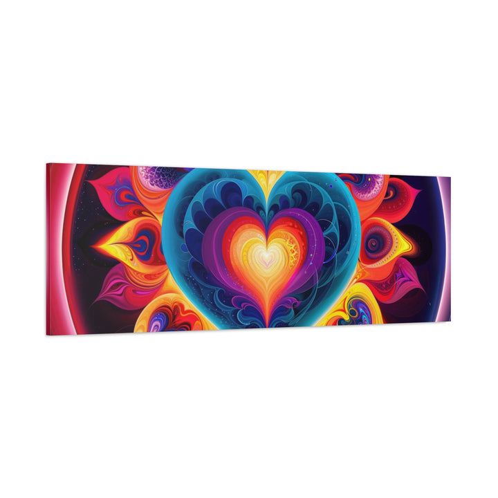 Cosmic Vibrant Heart - Matte Canvas Print 1.25" - Canvas - g(0D·IO) - 36" x 36" - 1.25" -