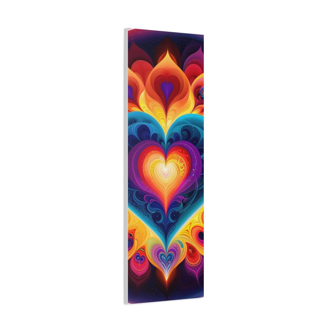 Cosmic Vibrant Heart - Matte Canvas Print 1.25" - Canvas - g(0D·IO) - 36" x 36" - 1.25" -