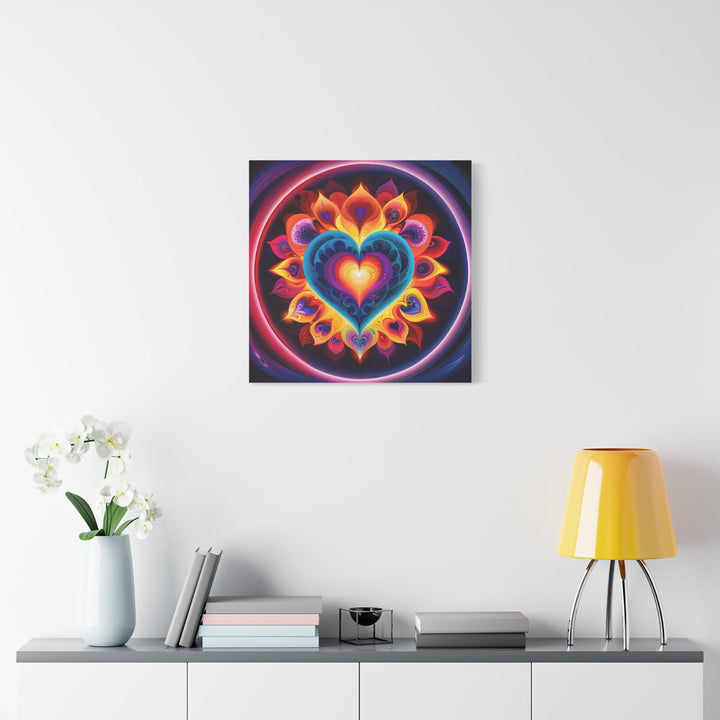 Cosmic Vibrant Heart - Matte Canvas Print 1.25" - Canvas - g(0D·IO) - 36" x 36" - 1.25" -