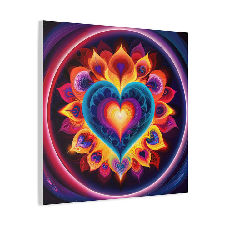 Cosmic Vibrant Heart - Matte Canvas Print 1.25" - Canvas - g(0D·IO) - 36" x 36" - 1.25" -