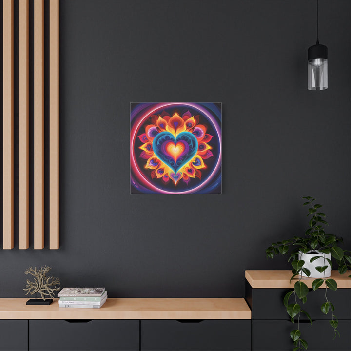 Cosmic Vibrant Heart - Matte Canvas Print 1.25" - Canvas - g(0D·IO) - 36" x 36" - 1.25" -