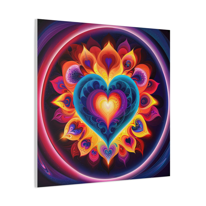 Cosmic Vibrant Heart - Matte Canvas Print 1.25" - Canvas - g(0D·IO) - 36" x 36" - 1.25" -