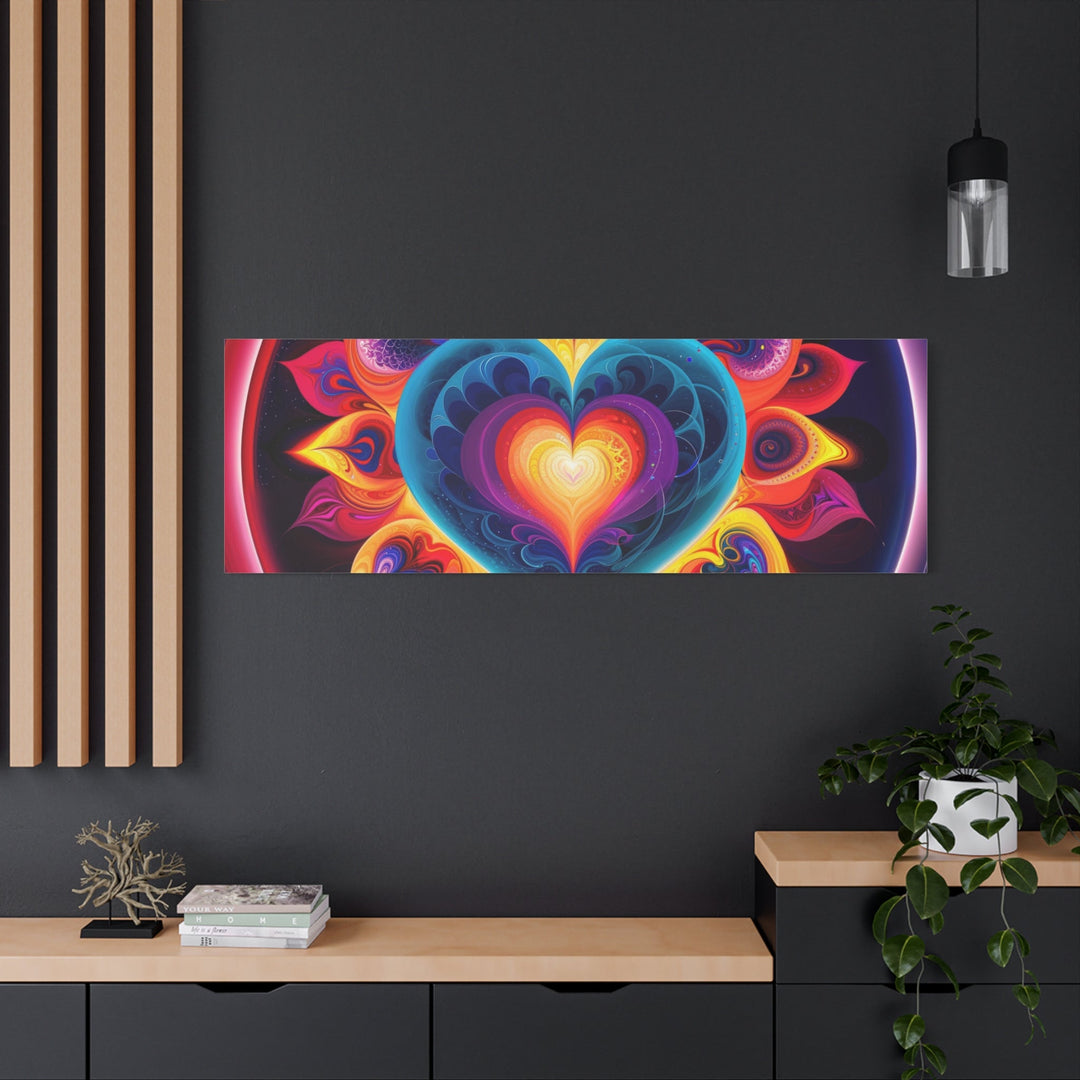 Cosmic Vibrant Heart - Matte Canvas Print 1.25" - Canvas - g(0D·IO) - 36" x 36" - 1.25" -