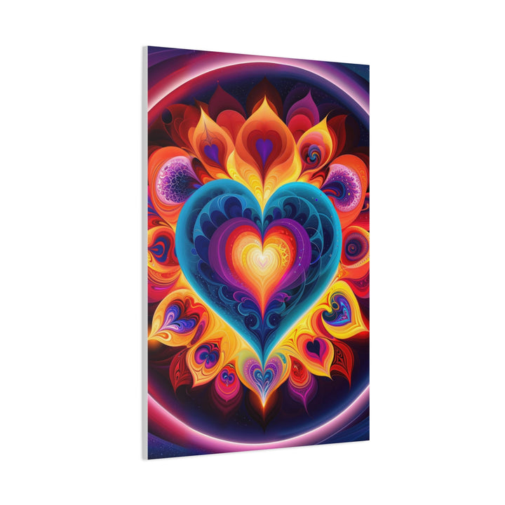 Cosmic Vibrant Heart - Matte Canvas Print 1.25" - Canvas - g(0D·IO) - 36" x 36" - 1.25" -