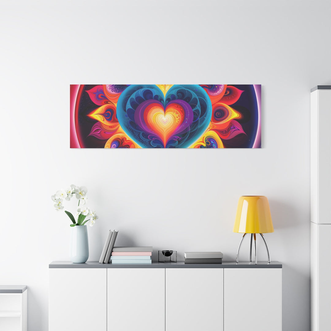 Cosmic Vibrant Heart - Matte Canvas Print 1.25" - Canvas - g(0D·IO) - 36" x 36" - 1.25" -