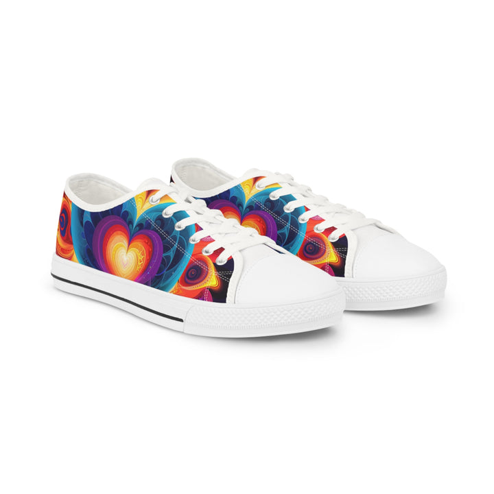 Cosmic Vibrant Heart - Men's Lowtop Sneakers - Shoes - g(0D·IO) - US 5 - White sole -