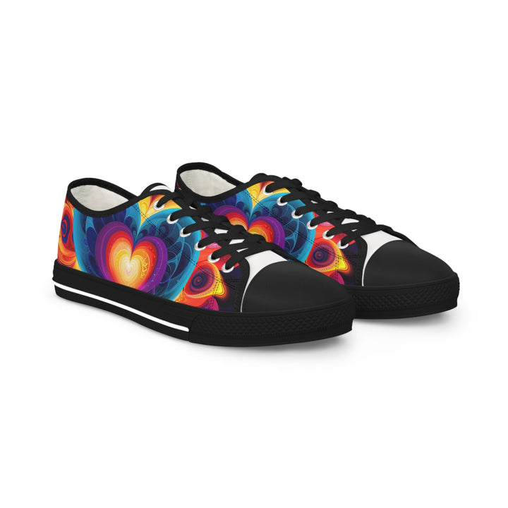 Cosmic Vibrant Heart - Men's Lowtop Sneakers - Shoes - g(0D·IO) - US 5 - Black sole -