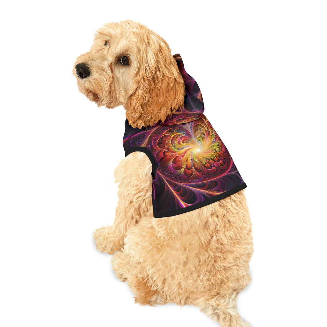 Cosmic Vibrant Heart - Pet Hoodie - Pets - g(0D·IO) - XXS - Black Rib -