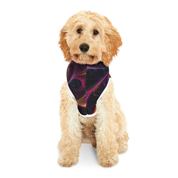 Cosmic Vibrant Heart - Pet Hoodie - Pets - g(0D·IO) - XXS - Black Rib -