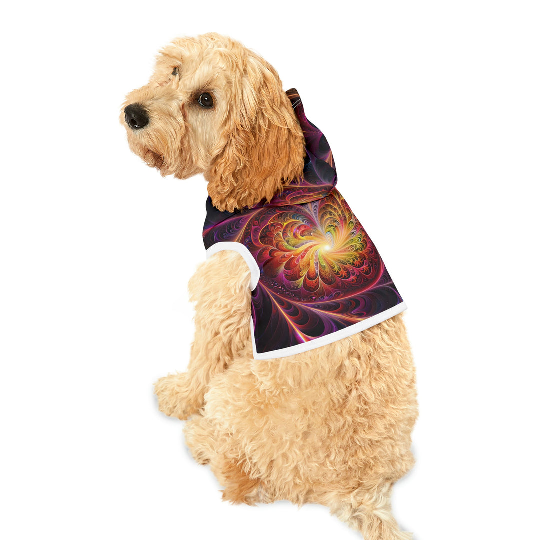 Cosmic Vibrant Heart - Pet Hoodie - Pets - g(0D·IO) - XXS - Black Rib -