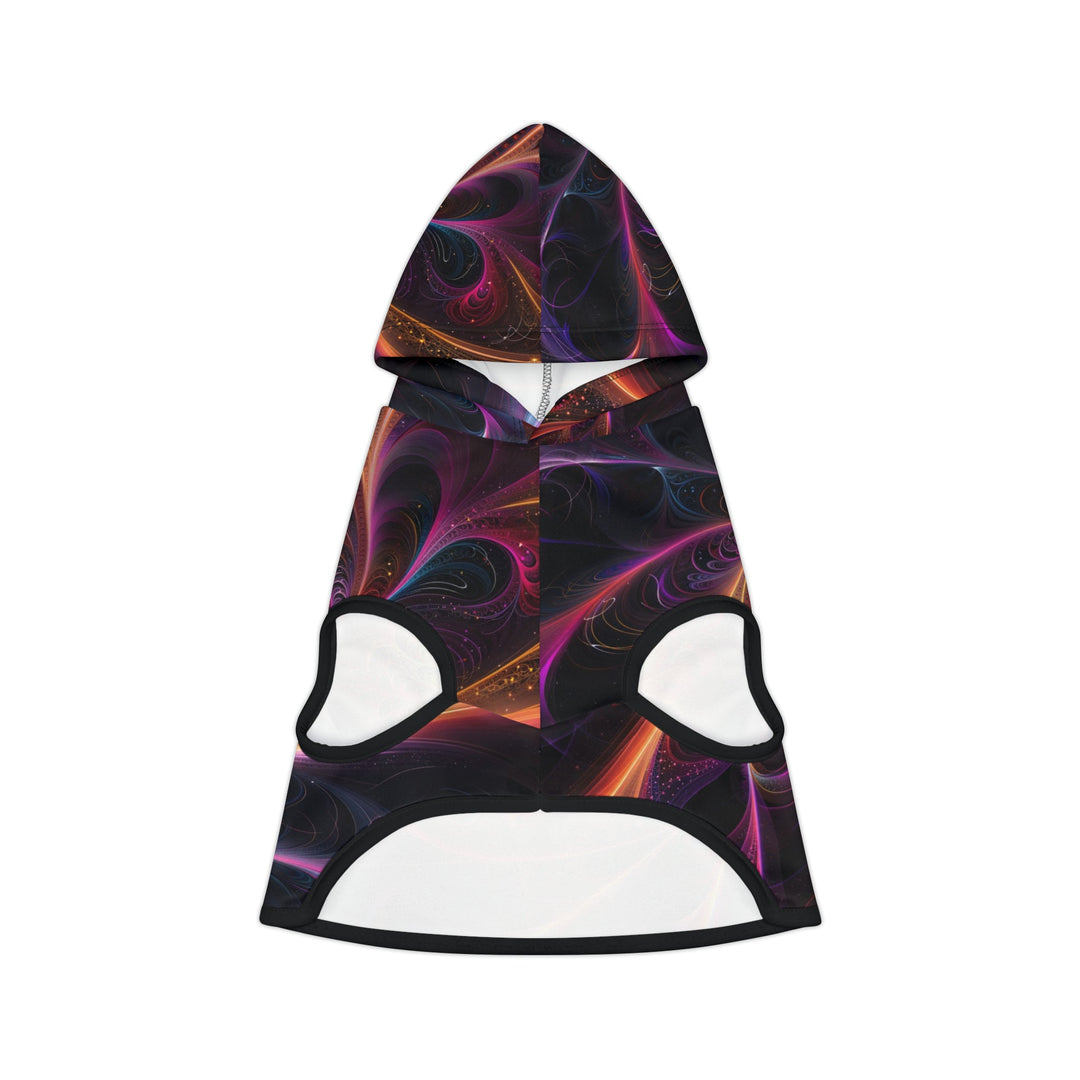 Cosmic Vibrant Heart - Pet Hoodie - Pets - g(0D·IO) - XXS - Black Rib -