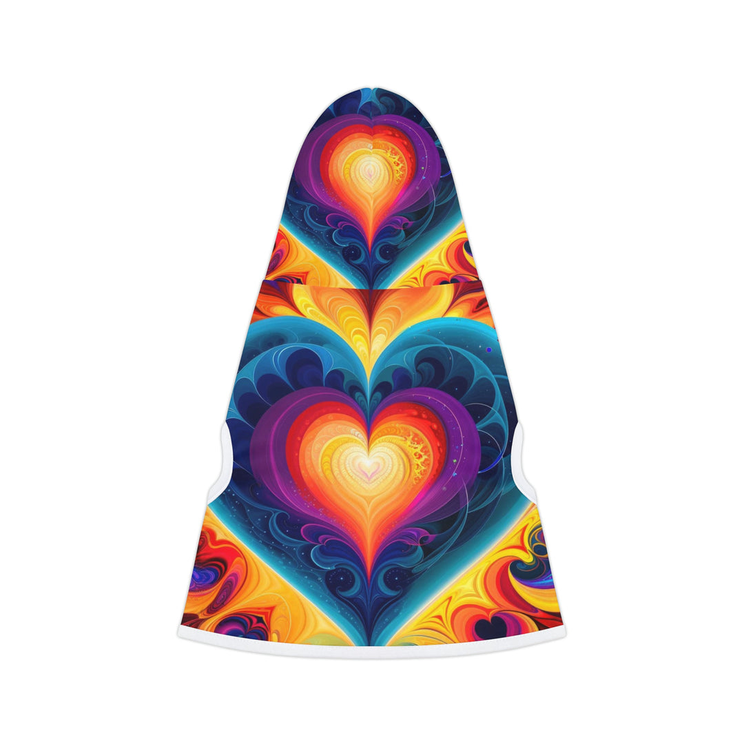 Cosmic Vibrant Heart - Pet Hoodie - Pets - g(0D·IO) - XXS - Black Rib -