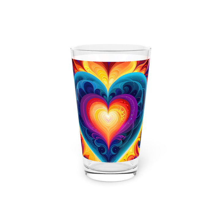 Cosmic Vibrant Heart - Pint Glass - Mug - g(0D·IO) - 16oz - -