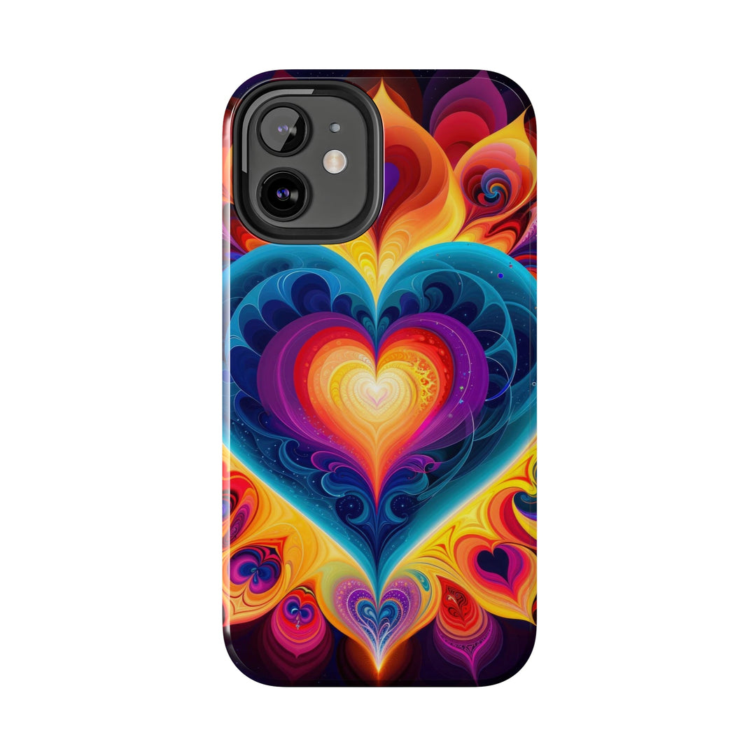 Cosmic Vibrant Heart - Tough Phone Case - Phone Case - g(0D·IO) - iPhone 13 Mini - -