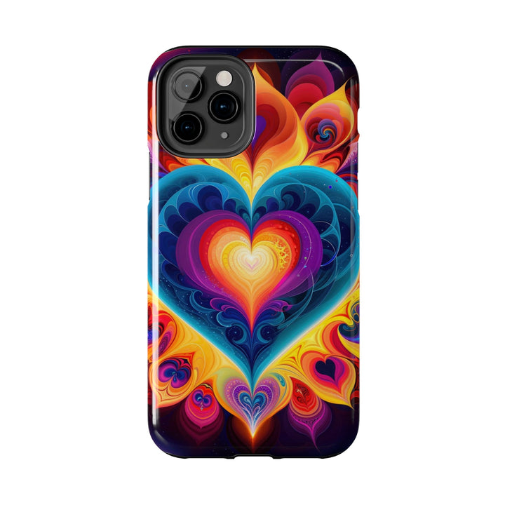 Cosmic Vibrant Heart - Tough Phone Case - Phone Case - g(0D·IO) - iPhone 13 Mini - -