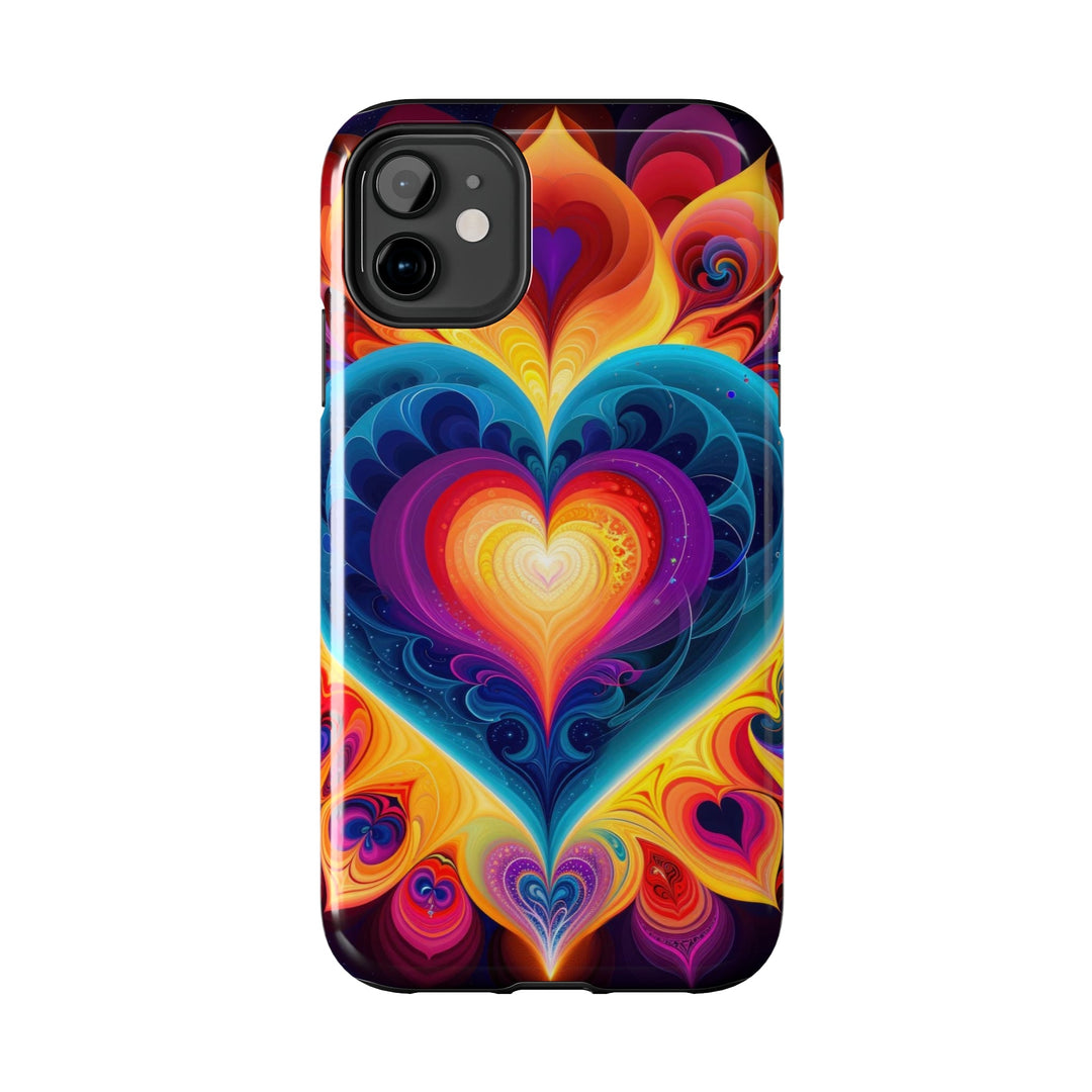 Cosmic Vibrant Heart - Tough Phone Case - Phone Case - g(0D·IO) - iPhone 13 Mini - -