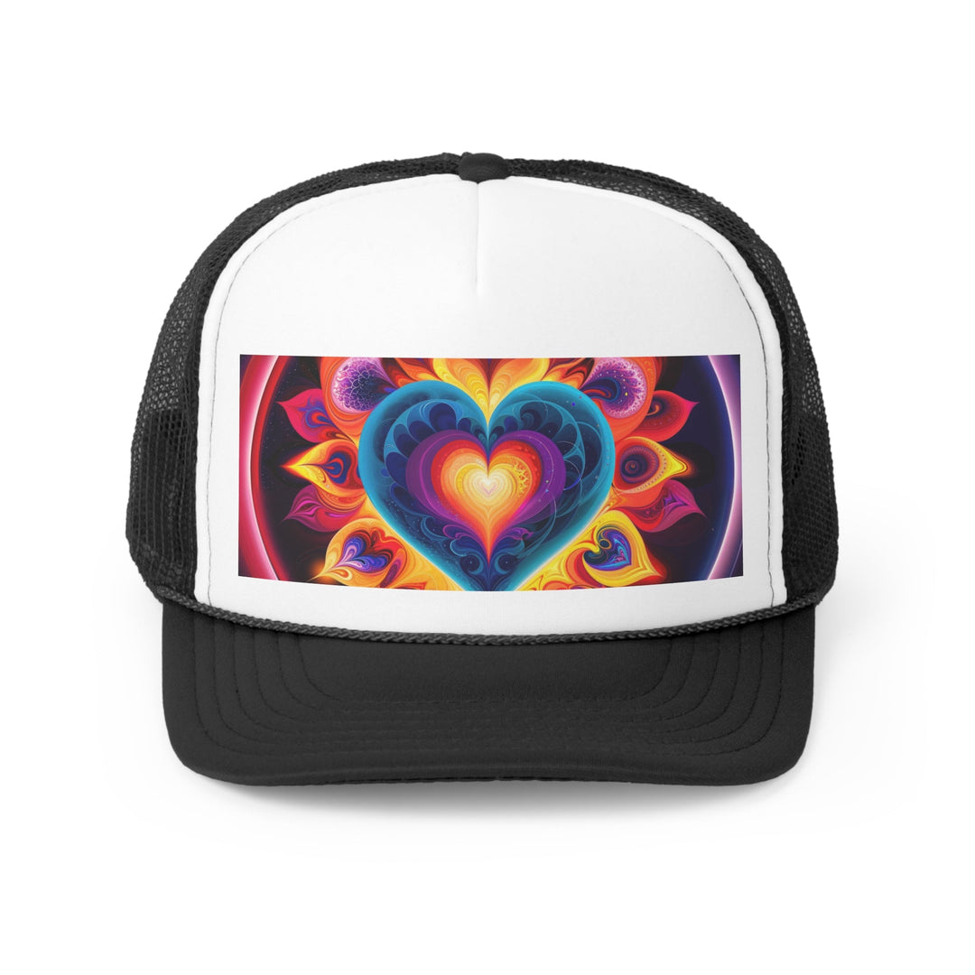 Cosmic Vibrant Heart - Trucker Hat - Hats - g(0D·IO) - Black - One size -