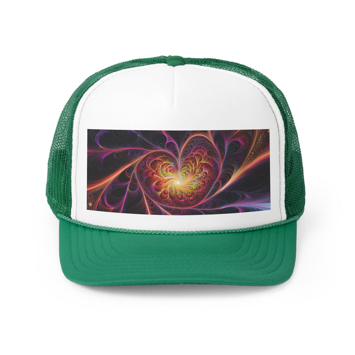 Cosmic Vibrant Heart - Trucker Hat - Hats - g(0D·IO) - Green - One size -