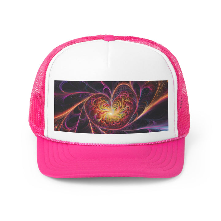 Cosmic Vibrant Heart - Trucker Hat - Hats - g(0D·IO) - Pink - One size -