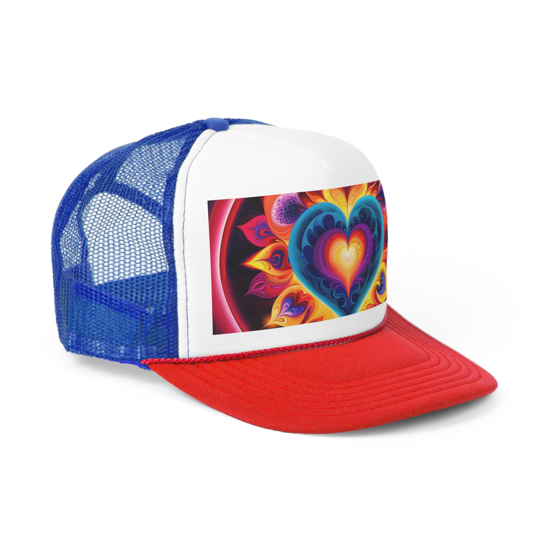 Cosmic Vibrant Heart - Trucker Hat - Hats - g(0D·IO) - Pink - One size -