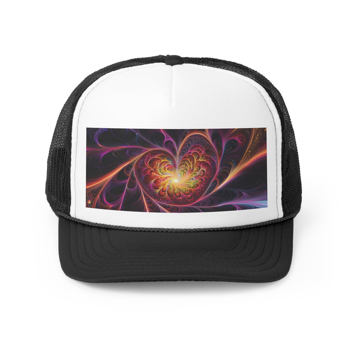 Cosmic Vibrant Heart - Trucker Hat - Hats - g(0D·IO) - Black - One size -