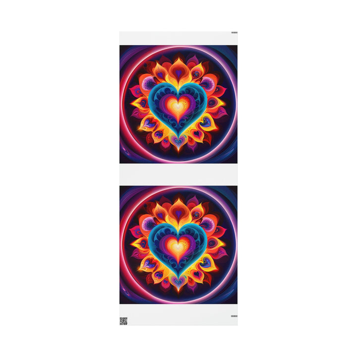 Cosmic Vibrant Heart - Wrapping Paper - Home Decor - g(0D·IO) - 30'' x 72'' - Matte -