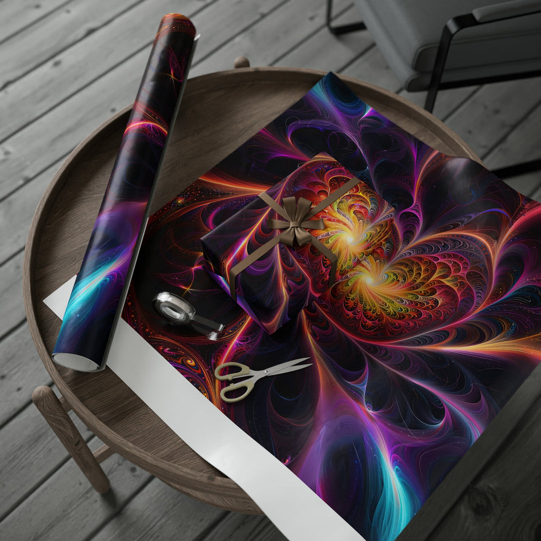 Cosmic Vibrant Heart - Wrapping Paper - Home Decor - g(0D·IO) - 30'' x 72'' - Matte -
