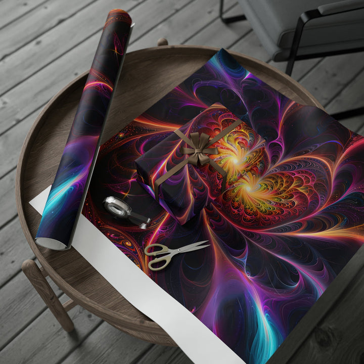 Cosmic Vibrant Heart - Wrapping Paper - Home Decor - g(0D·IO) - 30'' x 72'' - Matte -