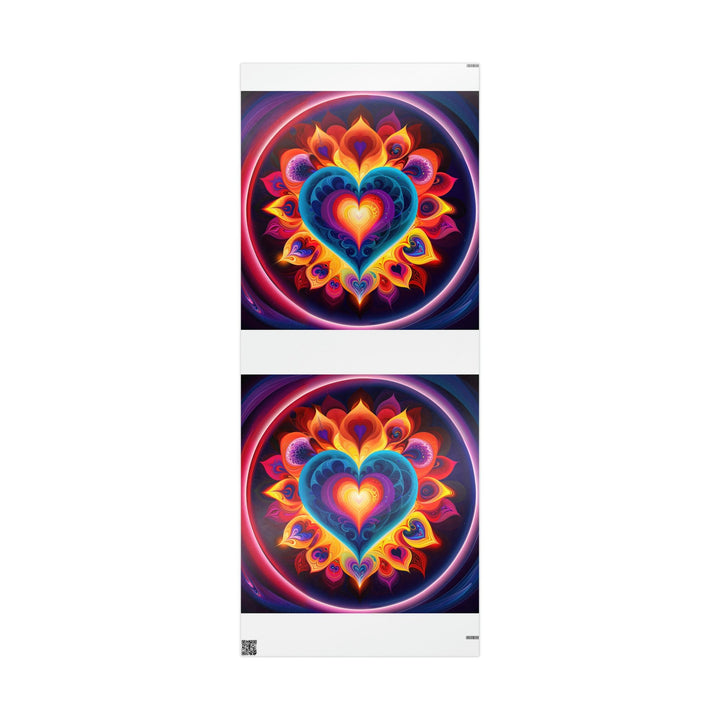 Cosmic Vibrant Heart - Wrapping Paper - Home Decor - g(0D·IO) - 30'' x 72'' - Glossy -