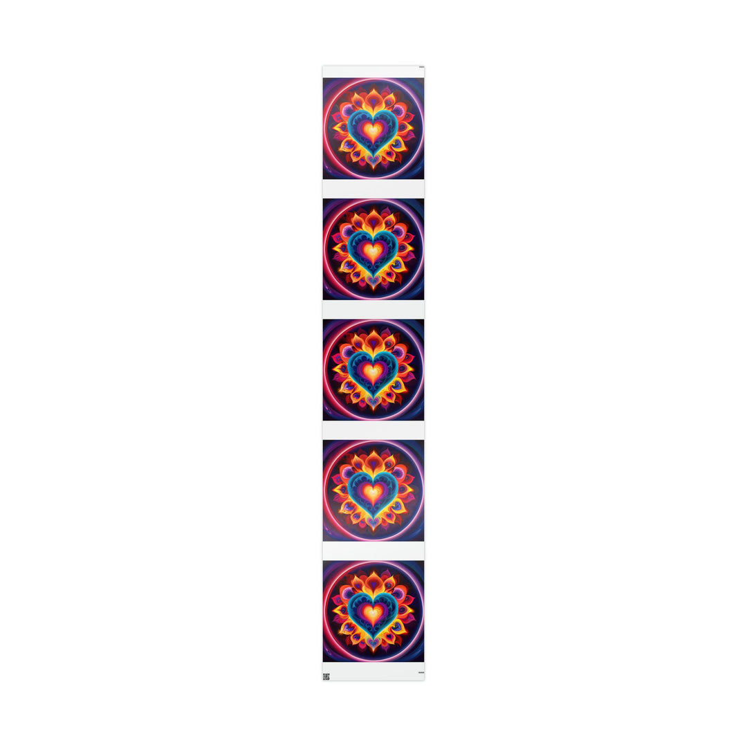 Cosmic Vibrant Heart - Wrapping Paper - Home Decor - g(0D·IO) - 30" x 180" - Glossy -