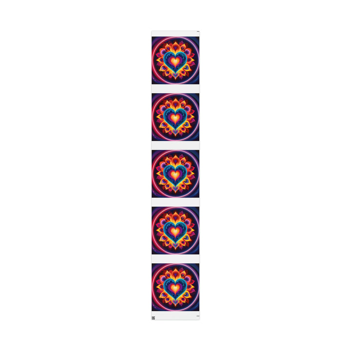 Cosmic Vibrant Heart - Wrapping Paper - Home Decor - g(0D·IO) - 30" x 180" - Matte -