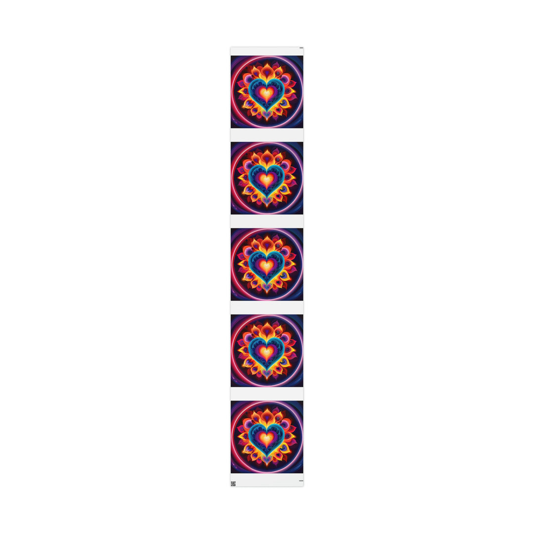 Cosmic Vibrant Heart - Wrapping Paper - Home Decor - g(0D·IO) - 30" x 180" - Matte -