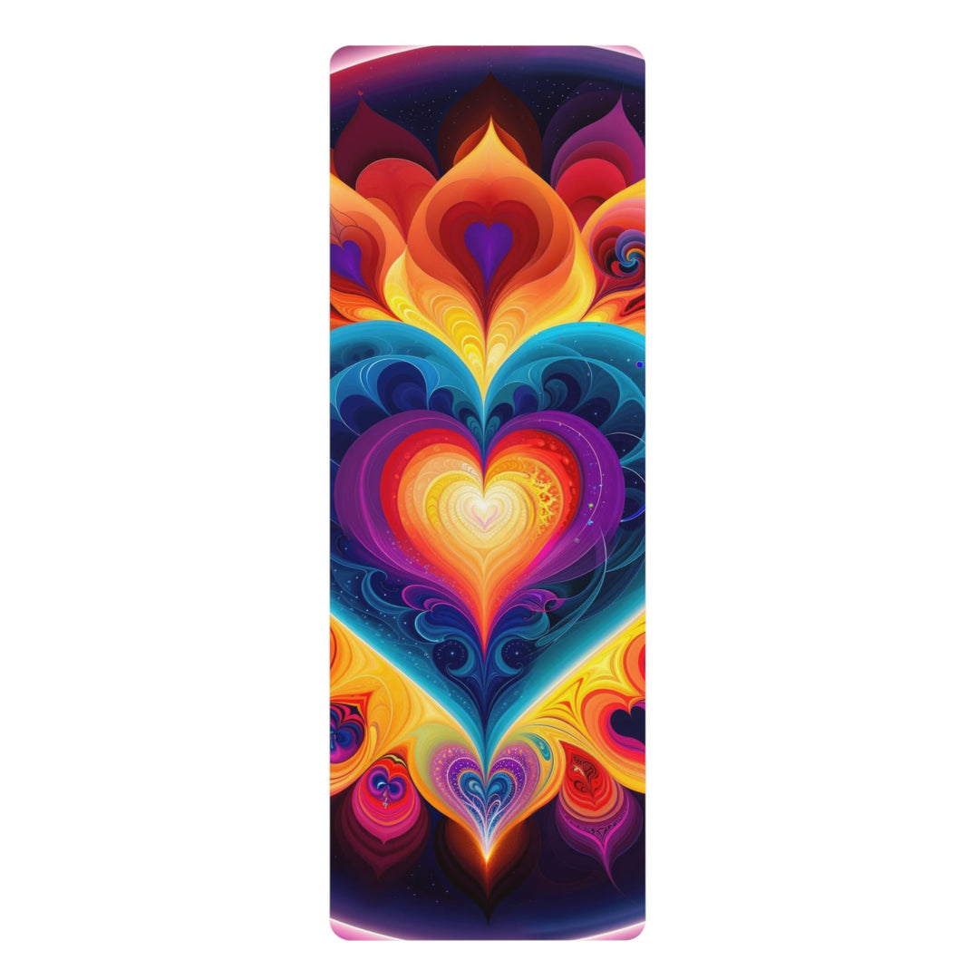Cosmic Vibrant Heart - Yoga Mat - Home Decor - g(0D·IO) - 24” x 68” - -