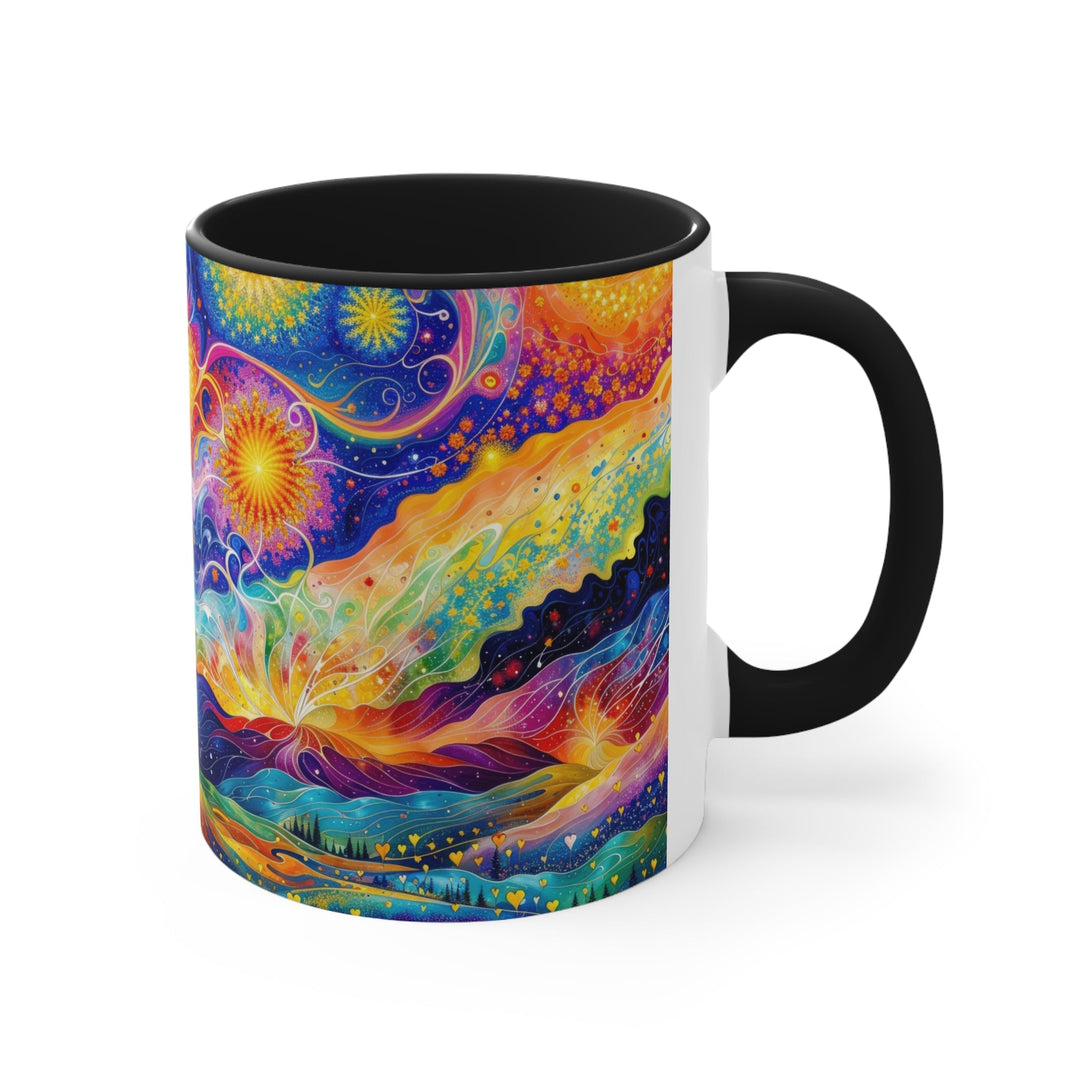 Cosmic Vibrant Landscape - Accent Coffee Mug - Mug - g(0D·IO) - Pink - 11oz -