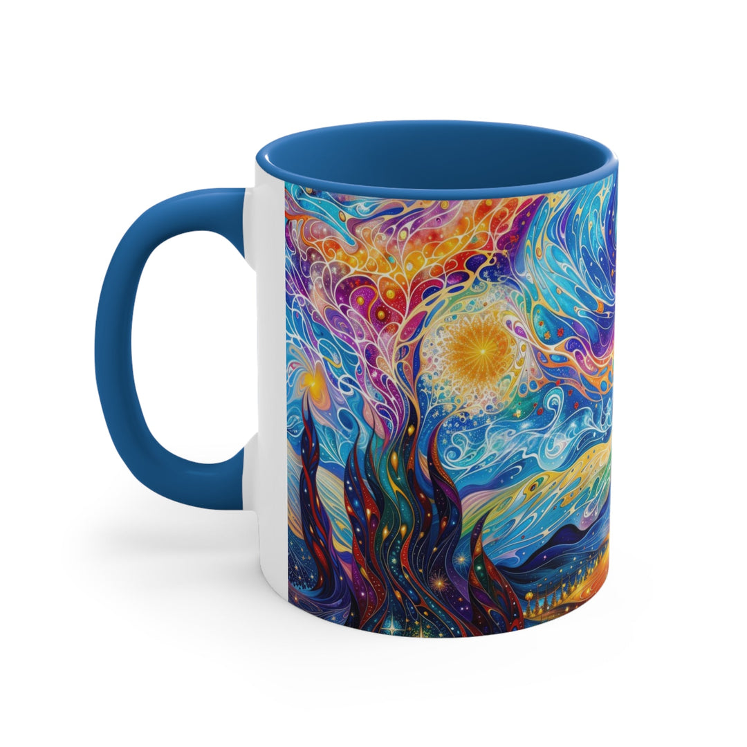 Cosmic Vibrant Landscape - Accent Coffee Mug - Mug - g(0D·IO) - Pink - 11oz -