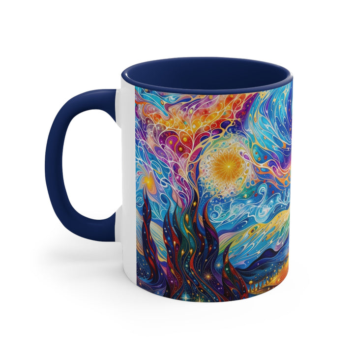 Cosmic Vibrant Landscape - Accent Coffee Mug - Mug - g(0D·IO) - Pink - 11oz -