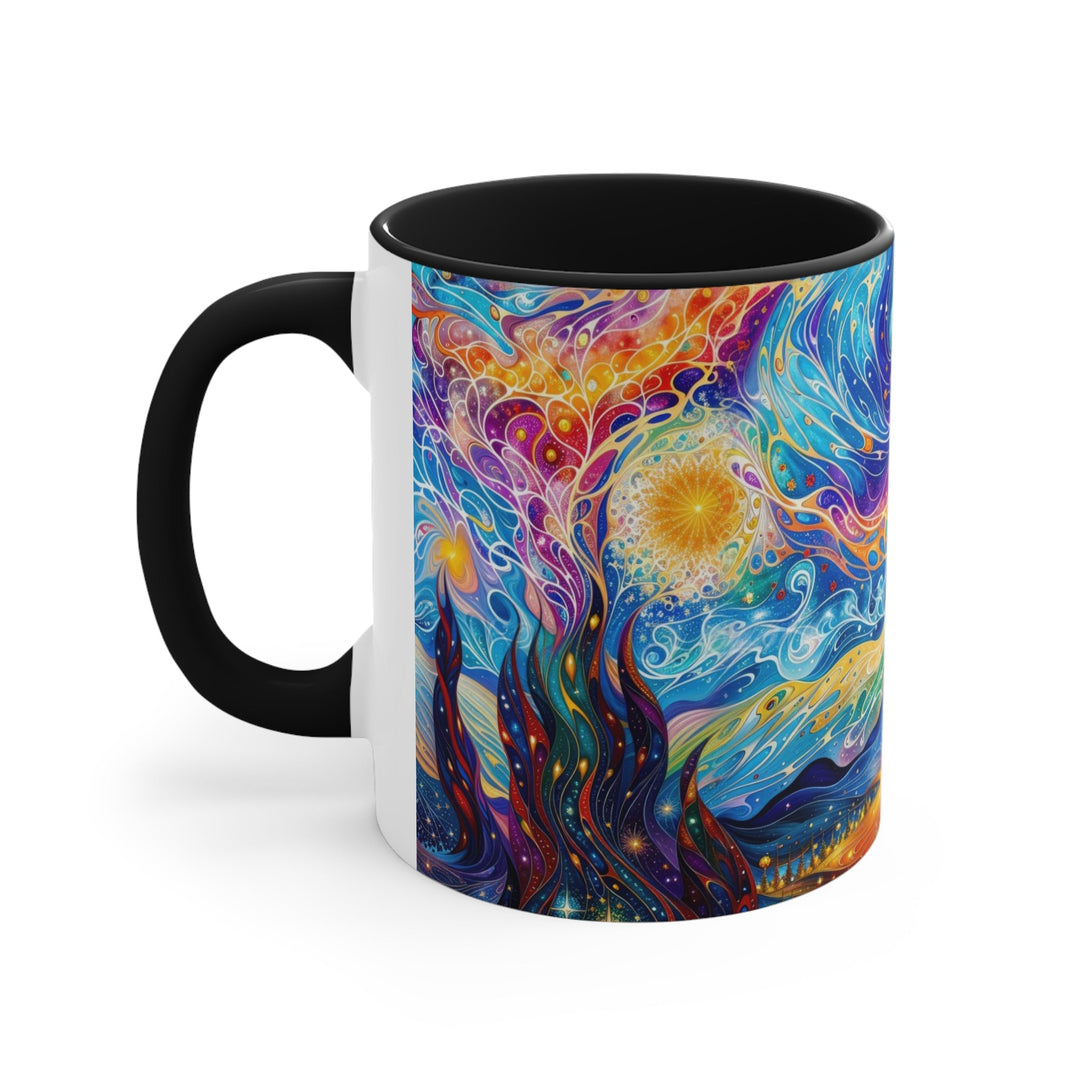 Cosmic Vibrant Landscape - Accent Coffee Mug - Mug - g(0D·IO) - Pink - 11oz -